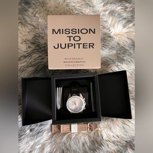 New in Box Omega Swatch Jupiter Watch with extra band